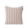 Lexington All Over Striped Organic Cotton Twill Pillow Cover, violet/white