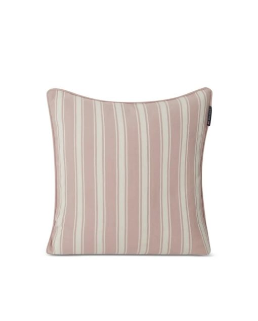 Lexington All Over Striped Organic Cotton Twill Pillow Cover, violet/white