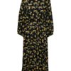 Y.A.S Yascitri 3/4 midi shirt dress - kjole - black/citri print