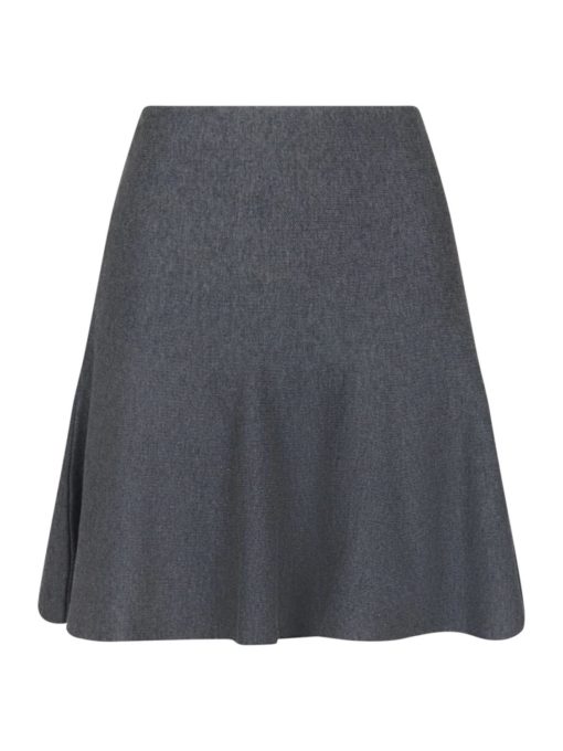 Neo Noir Hanna knit skirt - skjørt - grey melange