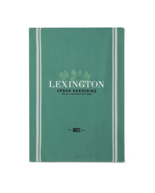 Lexington Herb Organic Cotton Twill Kitchen Towel - kjøkkenhåndkle - green/white