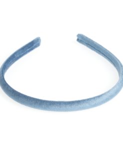 Velvet hair band thin, blue