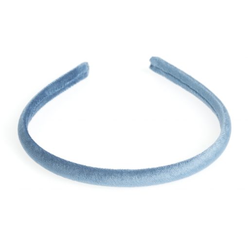 Velvet hair band thin, blue