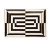 Op Art Rectangle Tray - Black/White