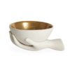 Eve Accent Bowl - White/Gold Interior