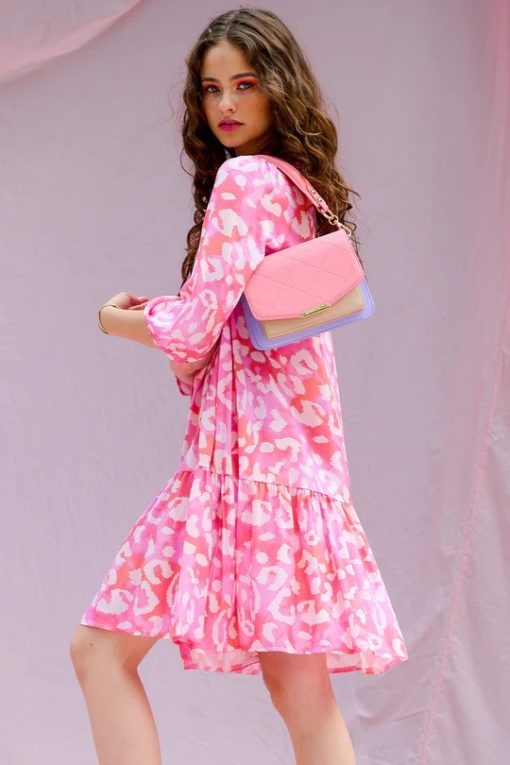 Imogene SH. dress, pink mix