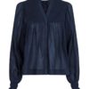 Jill S Voile Blouse, navy