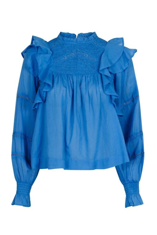 Sarna S Voile blouse, blue