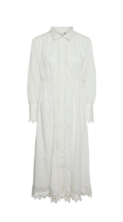 Yastrima ls long shirt dress, star white