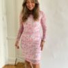 BYIC Lilly mesh dress - kjole - pink pantsy