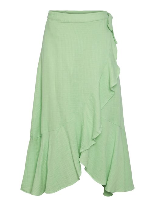 Y.A.S Yastammi hw midi wrap skirt - omslagsskjørt - green