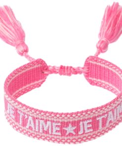 DARK Woven bracelet je'taime - armbånd - pink