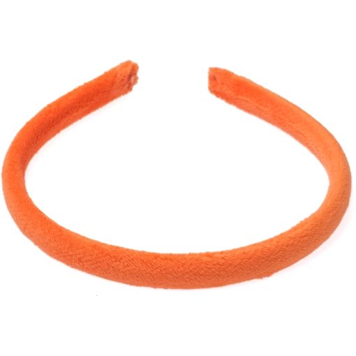 Velvet hair band thin, orange