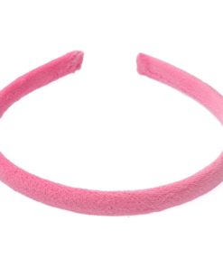 Velvet hair band thin, pink