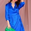 Noella Moia wrap dress - omslagskjole - bright blue