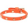 DARK Leather star stud bracelet mini - armbånd - orange