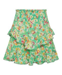 Y.A.S Yasuria HW skirt, poison green/uria print