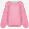 Noella Joseph blouse solid - genser - rose pink