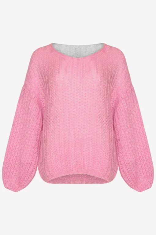 Noella Joseph blouse solid - genser - rose pink