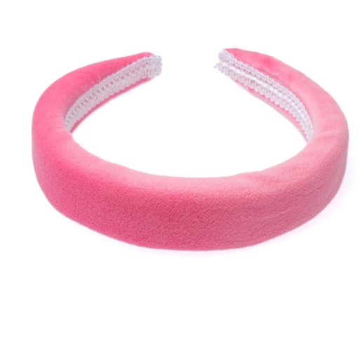 DARK Velvet hair band broad - hårbøyle - pink