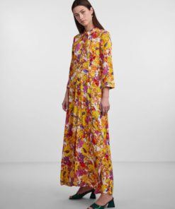 Y.A.S yassavanna long shirt dress - kjole - birch/finna pin