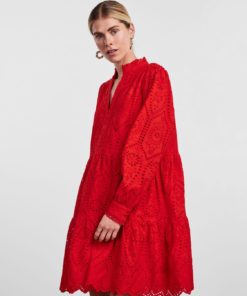 Y.A.S Yasholi ls dress - kjole - fiery red
