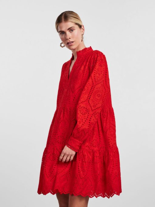 Y.A.S Yasholi ls dress - kjole - fiery red