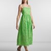 Y.A.S monica strap midi dress - kjole - poison green