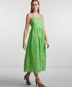 Y.A.S monica strap midi dress - kjole - poison green