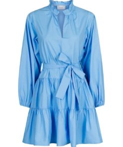 Debbie Poplin dress, sky blue