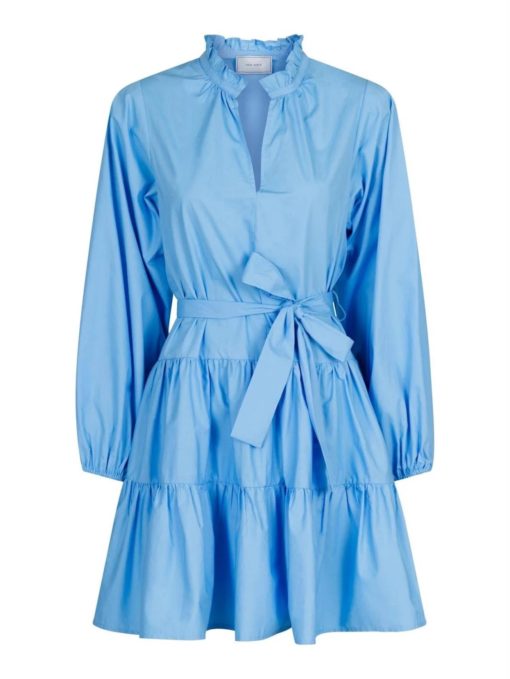 Debbie Poplin dress, sky blue