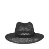 Day Crochet Straw Hat, black