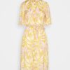 Kasafir oline dress, yellow/lupine flower print