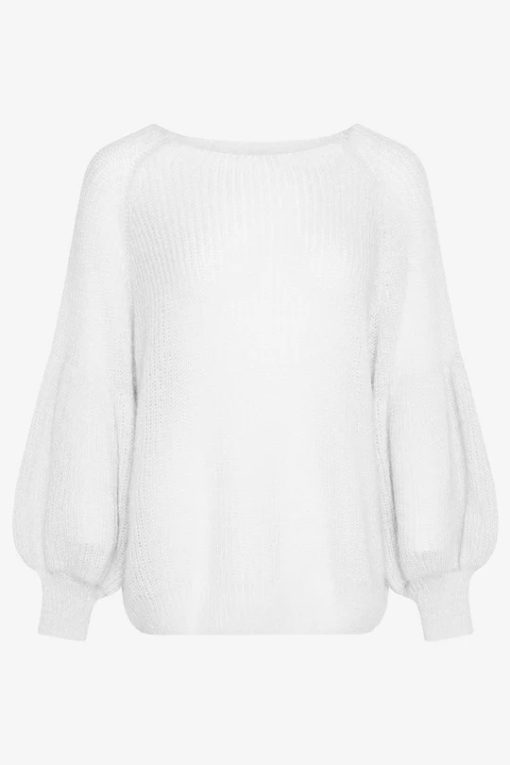 Noella Miko knit sweater, white