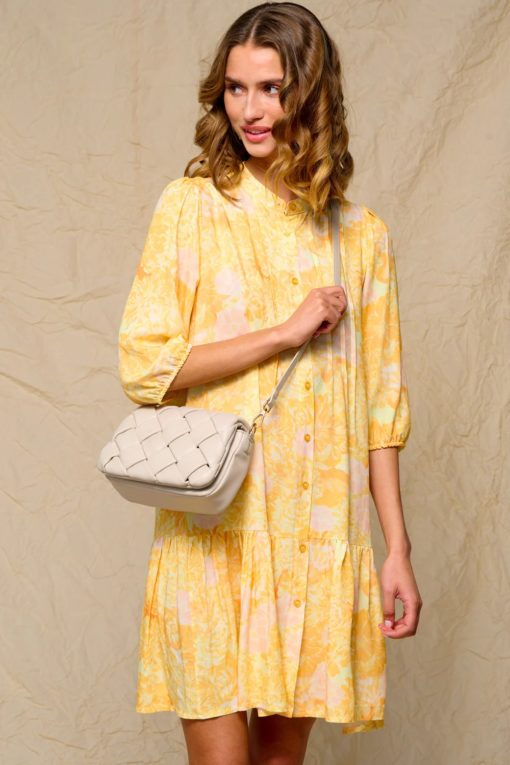 Noella imogene sh. dress, rose yellow flower