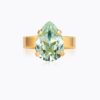 Mini drop ring, chrysolite