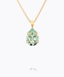 Mini drop necklace, chrysolite