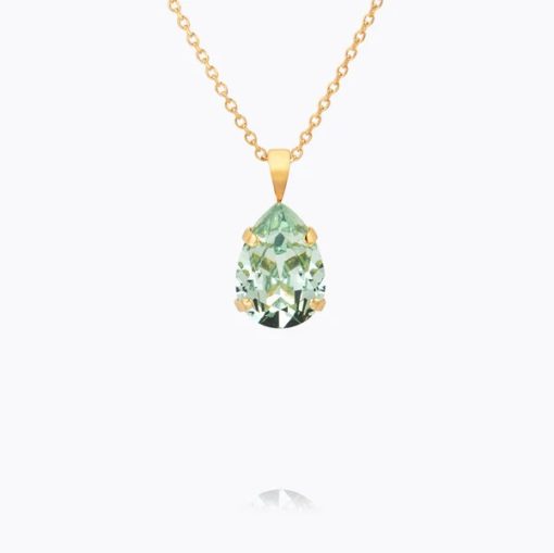 Mini drop necklace, chrysolite