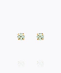 Mini stud earrings, chrysolite