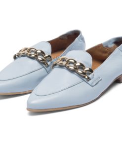 BIANCO Biatracey leather chain loafer, light blue