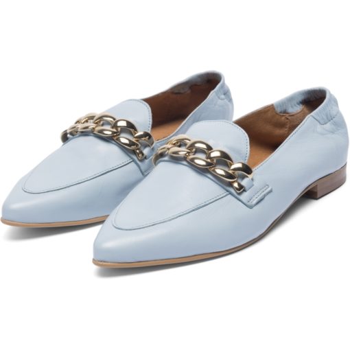 BIANCO Biatracey leather chain loafer, light blue