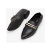 BIANCO Biatracey leather chain loafer, black