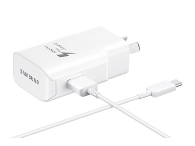 Reiseadapter for Samsung A20s - hvit