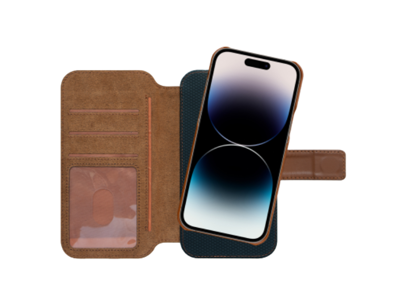 Wallet for iPhone 14 Pro - Brun