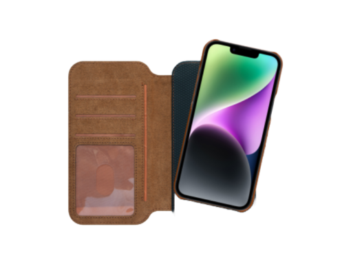 Wallet for iPhone 14 - Brun