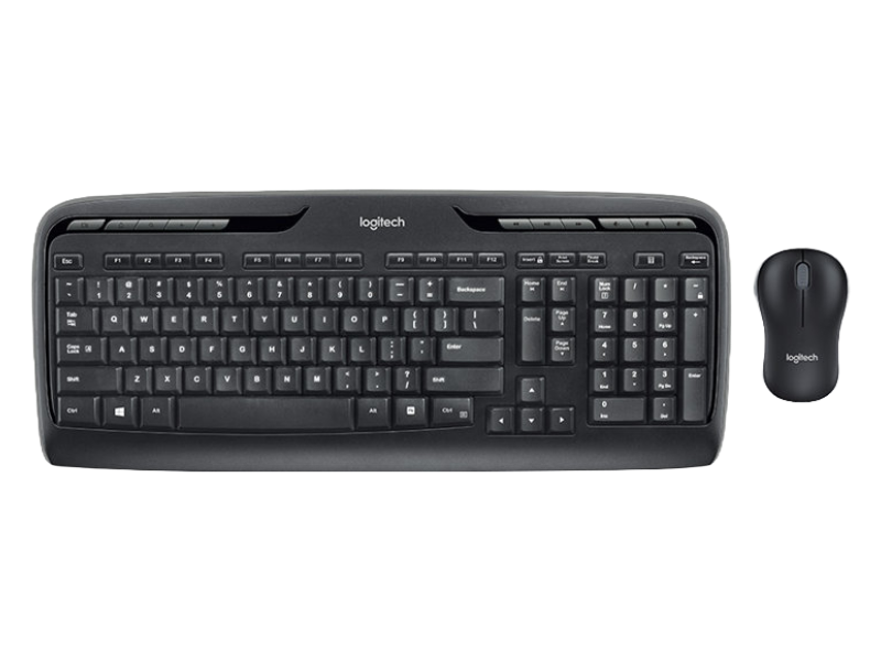 Logitech tastatur og musesett - svar.  Tilbehør til Samsung LCD-skjerm