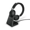 Evolve2 65 med ladestativ USB Type- A Microsoft Teams- Sort
