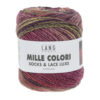 Lang Yarns MILLE COLORI Socks & Lace Luxe 0204 Varm rosa/grønt
