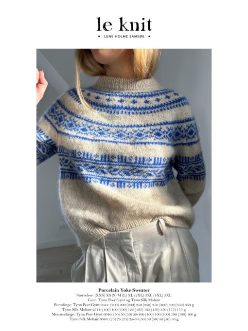 Le Knit  PORCELAIN YOKE Sweater  LHS-040