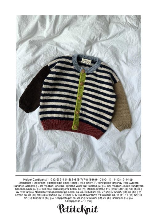 PetiteKnit HOLGER CARDIGAN Mini og JR  Pk 245